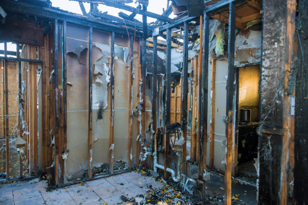 Professional Fire Damage Restoration technician working in Lake of the Woods, VA